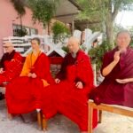 Completed religious wax figures in ceremonial robes
